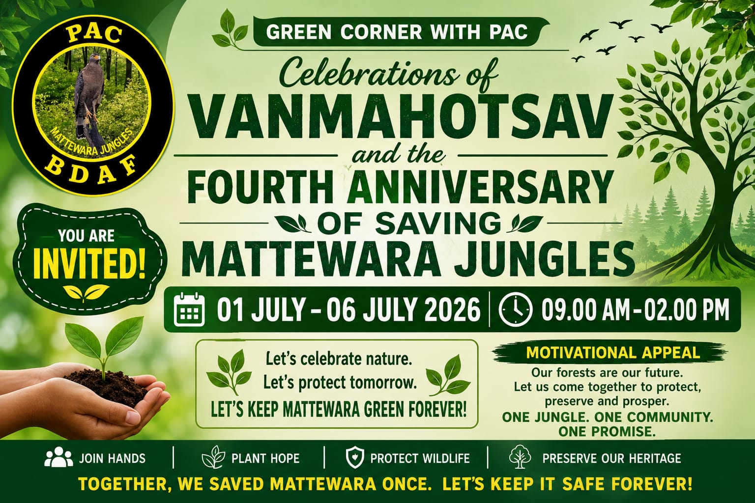 Fourth Anniversary Of Saving Mattewara Jungles